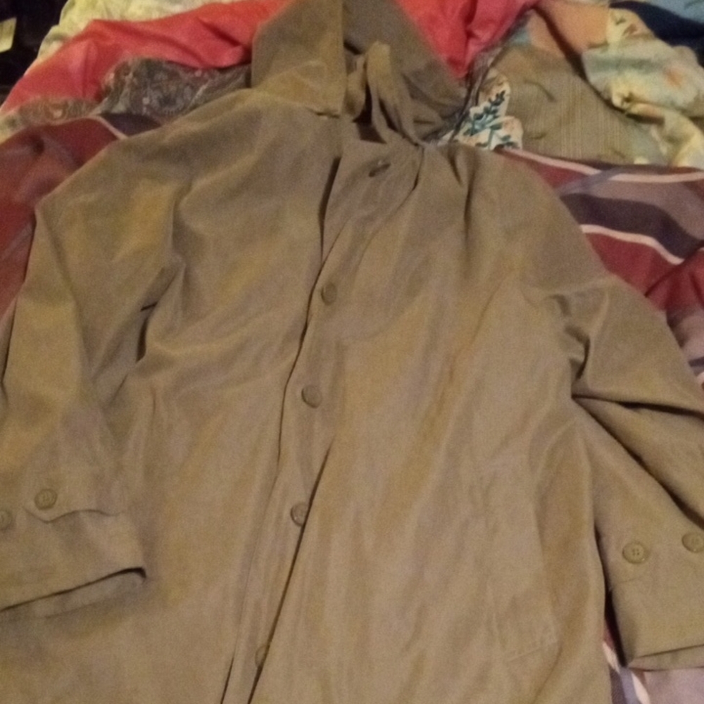 London Fog Men's Brown Hooded Raincoat